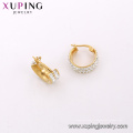 E-611 xuping мода Rhinestone 24K золотого цвета из нержавеющей стали простые серьги-кольца для женщин